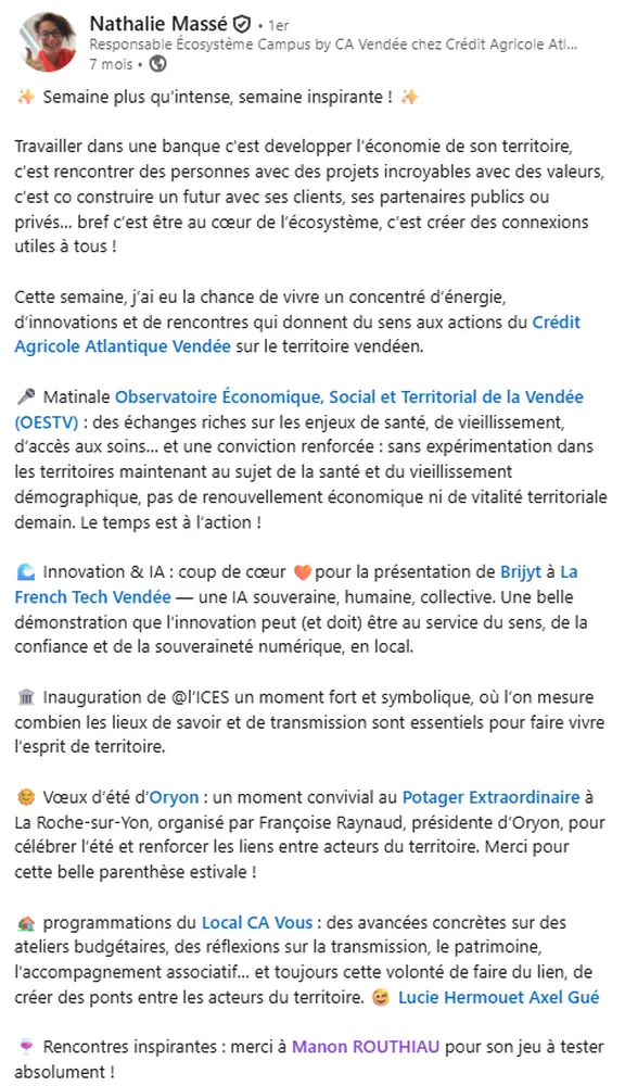 Post de Nathalie Massé à qui j'avais présenter mon jeux de société VinOdys'sait et qui était très heureuse de pouvoir tester