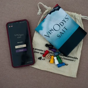 Jeu VinOdys'sait plateaux, pions et application